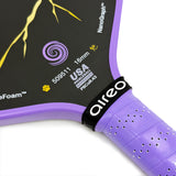 AIREO Cyclone Kintsugi Edition USAP PBCoR .43 Certified 16mm Pickleball Paddle – NanoGraph Grit Surface with PulseFoam™ Power Core for Pro-Level Performance