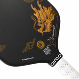LH Dragon Hybrid USAP PBCoR .43 Certified AIREO Cyclone 16mm Pickleball Paddle – NanoGraph Grit Surface with PulseFoam™ Power Core for Pro-Level Performance