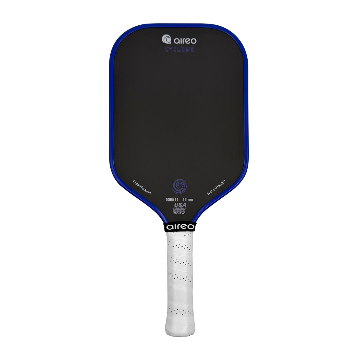 AIREO Cyclone 2.0 16mm Pickleball Paddle – NanoGraph Grit Surface with PulseFoam™ Power Core for Pro-Level Performance