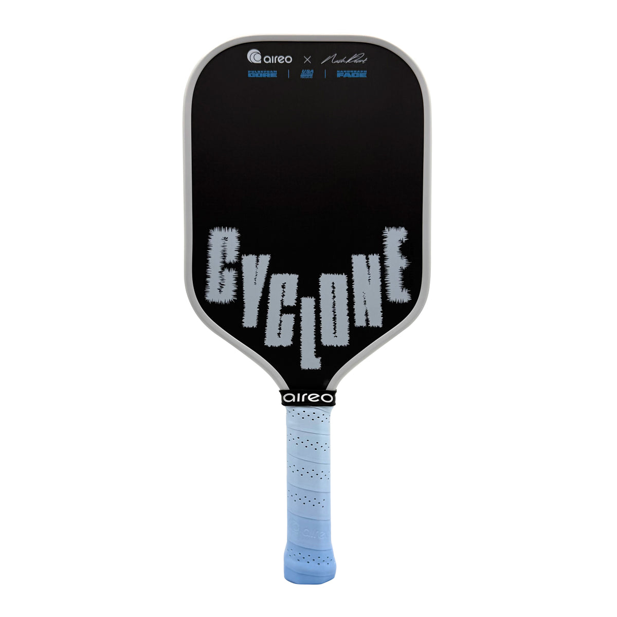 AIREO Cyclone Frozen Edition – Nash Desent Signature 16mm Pickleball Paddle, USAP PBCoR .43 Certified, NanoGraph Grit Surface with PulseFoam™ Power Core for Pro-Level Performance