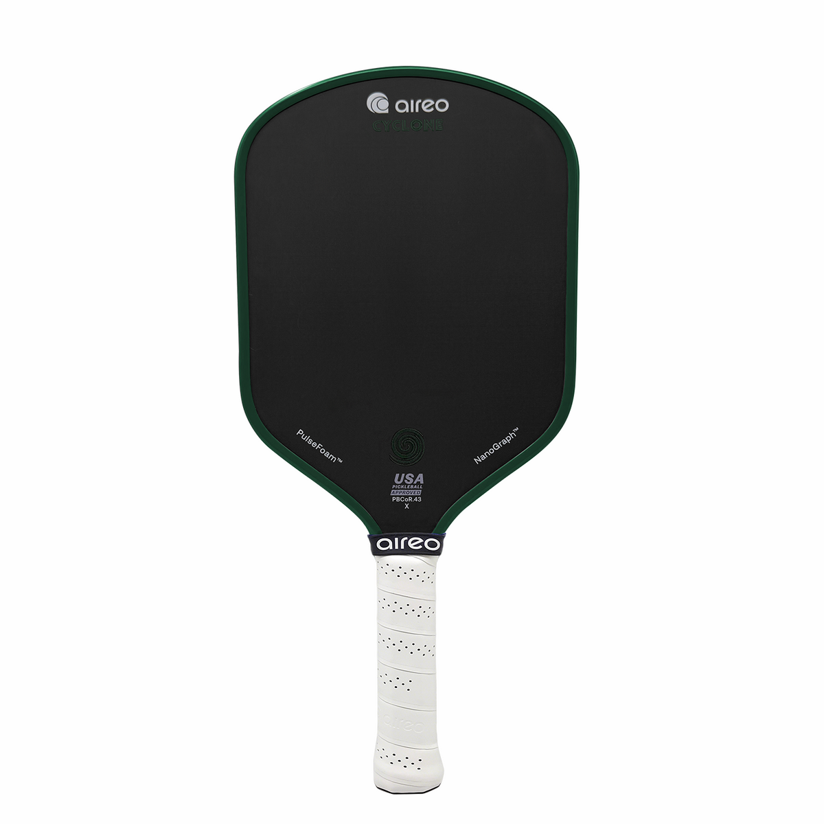 AIREO Cyclone X Hybrid USAP PBCoR .43 Certified 16mm Pickleball Paddle – NanoGraph Grit Surface with PulseFoam™ Power Core for Pro-Level Performance