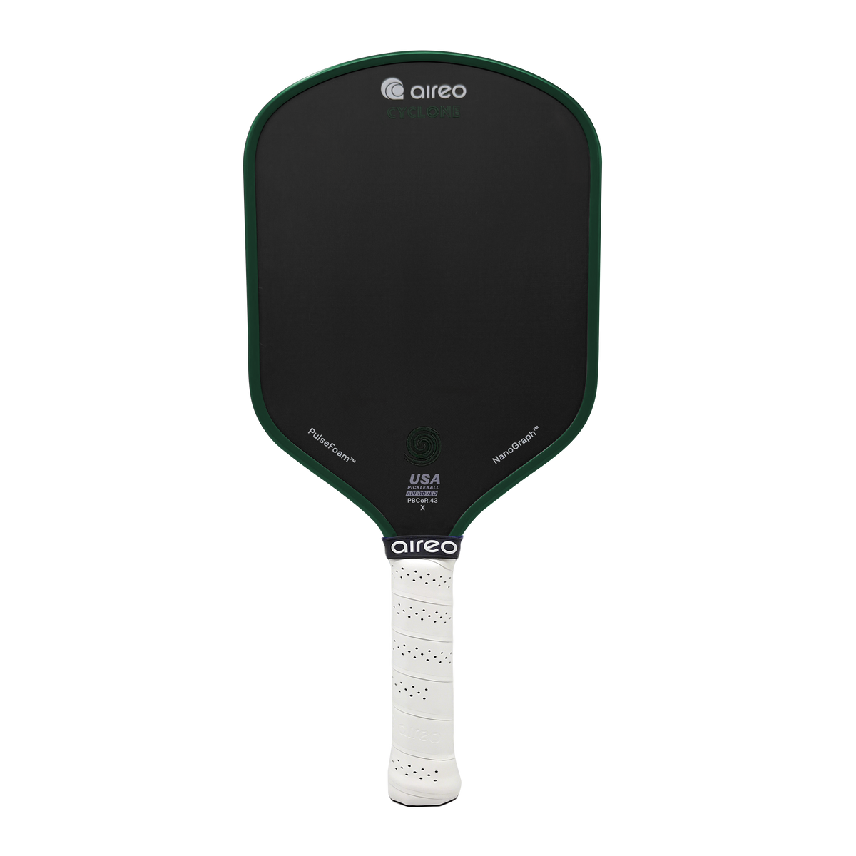 AIREO Cyclone X Hybrid USAP PBCoR .43 Certified 16mm Pickleball Paddle – NanoGraph Grit Surface with PulseFoam™ Power Core for Pro-Level Performance