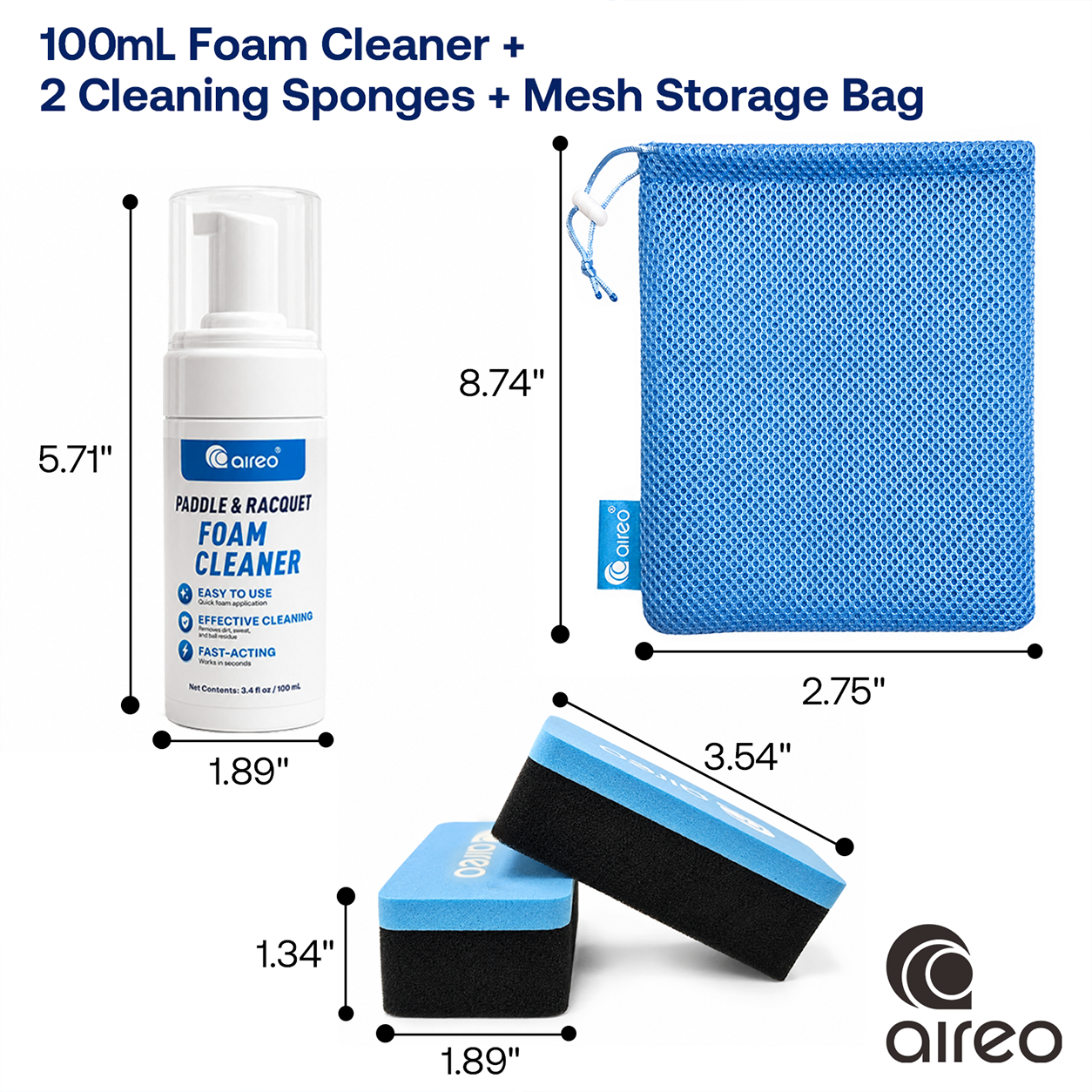AIREO Pickleball Paddle Foam Cleaner Kit